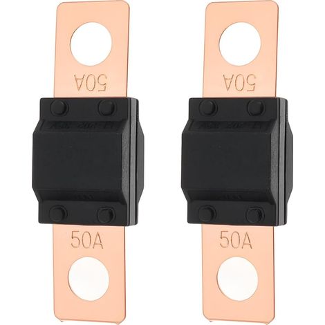 Packung mit 2 robusten 50-A-32-V-Kfz-Sicherungen 0498050 0498050.M mit 5,5-mm-Befestigungslöchern (1/5)