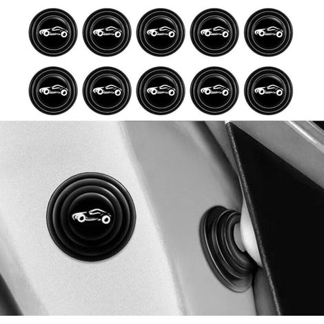 Lot de 10 amortisseurs de porte de voiture avec isolation phonique et joint d'étanchéité noir (1/5)