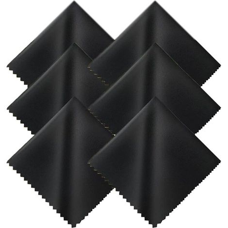 Linghhang – Lot de 6 chiffons de nettoyage en microfibre pour lunettes – 15 x 18 cm – Nettoyage sans rayures pour écrans et lentilles (1/5)