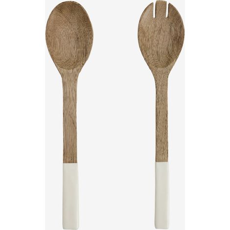 SKLUM Set aus 2 Salatbesteckteilen aus Mangoholz Fruela Helles Mango-Holz (1/5)