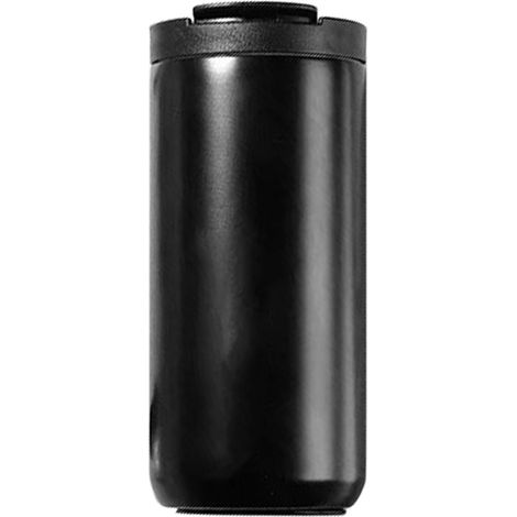 Mug isotherme en métal 400 ml avec paille intégrée, design moderne et épuré, idéal pour le camping, les voyages et la voiture (noir).