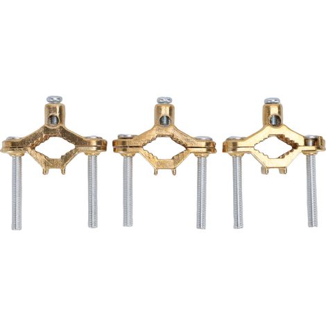 GARRYFIZH 3 Colliers de mise à la terre pour conduites d'eau - Alliage cuivre haute conductivité, pour tige de 1/2" à 1"