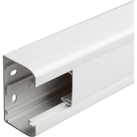 Legrand – Goulotte 50x80 à clippage direct – Programme mosaïque – 1 couvercle 45 mm – Longueur 2 mètres – Blanc pour passage de câbles (1/6)
