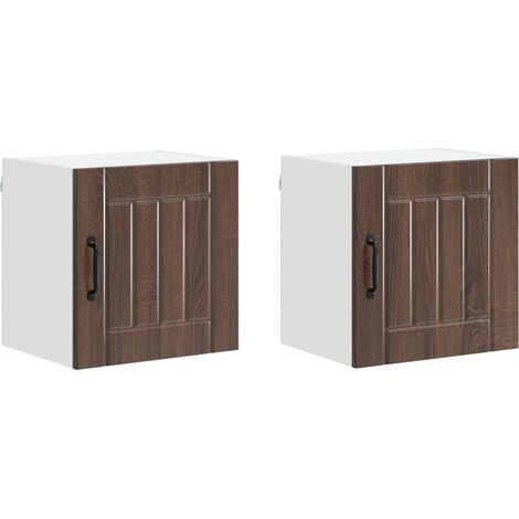 Maison Exclusive - Armario de Pared LUCCA 2 pcs Marrón Roble 40 x