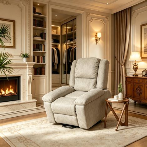 FOERPL-Elektrischer Relaxsessel, elektrischer Sessel mit Relaxfunktion und Neigung bis 160°, Relaxstuhl mit Rückenlehne und Fußstütze, elektrisch verstellbarer TV-Sessel mit USB