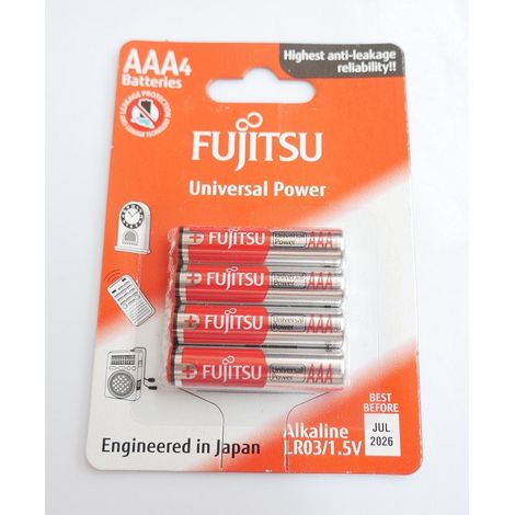 Blister de 4 piles alcaline LR03 AAA 1.5V (Date 07-2026)