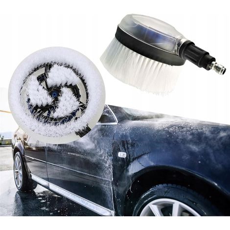 Spazzola Rotante HydroBrush Pro360 – Testina Rotante Automatica  Attacco Rapido 1/4"QC  Per Auto, Vetri, Facciate  Setole Delicate