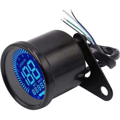 Universeller digitaler Motorrad-Tachometer im Retro-LCD-Stil