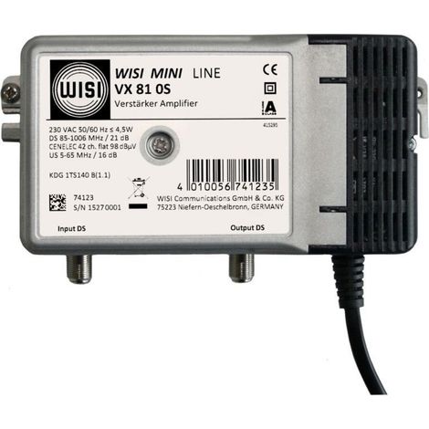 Satellitenverstärker WISI VX 81 0S 21 dB 16 dB
