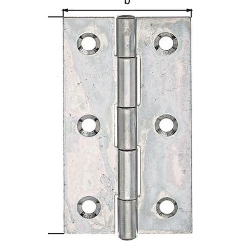 Ger.schmales Scharnier verz.,80 mm (1/4)