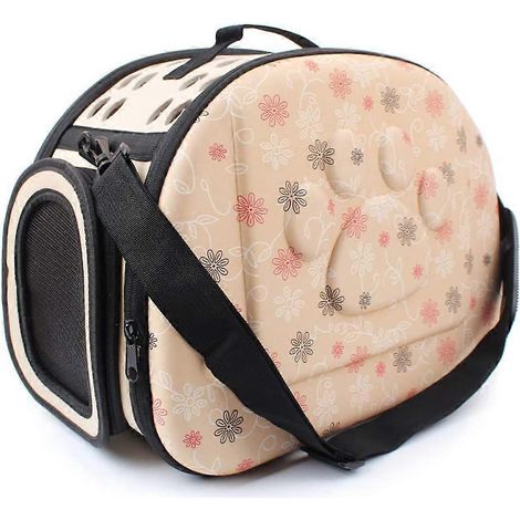 Haustiertragetasche (Hund, Katze, Kaninchen), atmungsaktiv, abnehmbar und waschbar (beige)