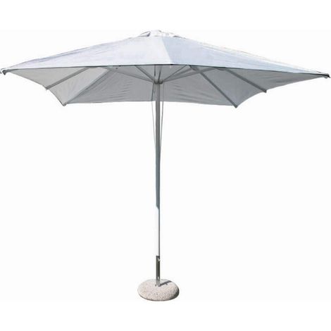 Sombrilla de jardín aluminio cortavientos 3x3 blanco mod. Brian (1/2)