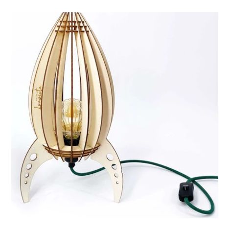 Lampe de table Led bois Ariane - Atelier Loupiote (1/2)