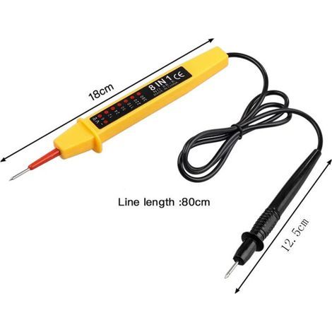 Testeur de circuit électrique 8 en 1 Testeur de tension multifonction Stylo détecteur de continuité 6 V-380 V pour Tension Voltmètre pour Testeur Circuit Tension AIPERQ (1/3)