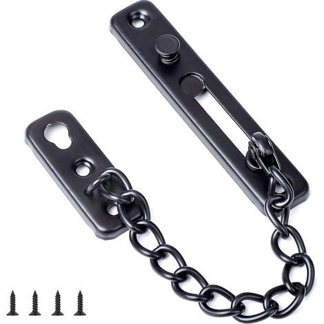 Türschließfachkette, Sicherheitstürkette aus Edelstahl, Türkette aus Edelstahl, Sicherheitstürkette, mit Schrauben, für Innentüren (1/5)