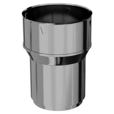 Raccord en inox poêle à tubage flexible  150 mm - 180 mm
