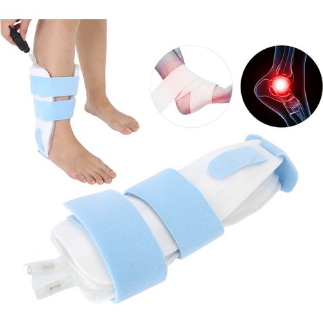 Attelle de cheville ajustable et gonflable pour entorse - Stabilisateur avec sangle de maintien