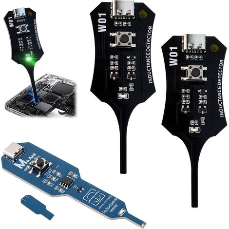 Lot de 3 testeurs d'inductivité portables et précis avec traitement rapide de la puce - Détecteurs d'inducteurs fiables pour électronique, PC, téléphones, haut-parleurs