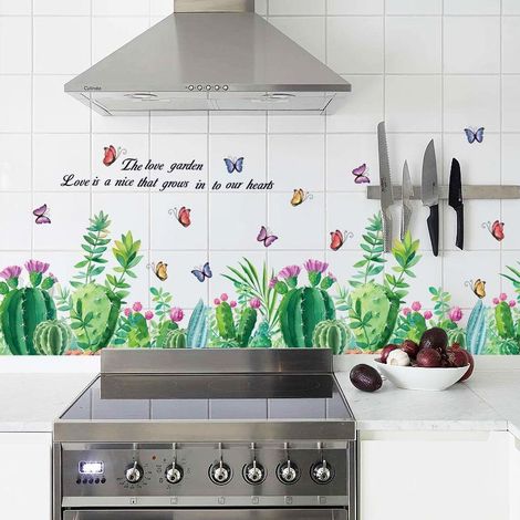 Autocollants muraux cactus pour chambre, salle de bain, placard (1/5)