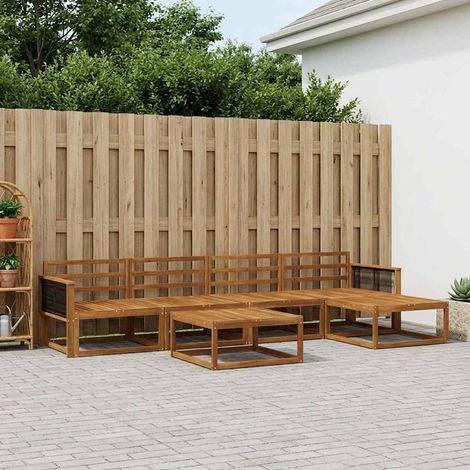 vidaXL Outdoor-Sofagarnitur 6 pcs Natur Massivholz Akazie (1/5)