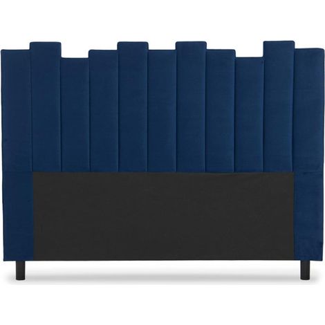 Tête de Lit en Velours Design "Kenty" 160cm Bleu (1/5)