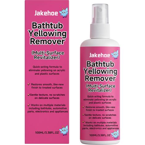 JAKEHOE Détachant pour baignoire - Nettoyant doux pour surfaces lisses, idéal pour le nettoyage quotidien de votre baignoire, 100 ml (1/5)