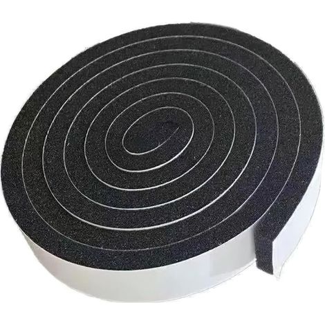 Strisce sigillanti per finestre, strisce autoadesive per sigillare le fessure delle porte, insonorizzanti, antipolvere, antivento, per finestre scorrevoli in PVC, nere, larghe 3 cm, lunghe 2 m. (1/5)