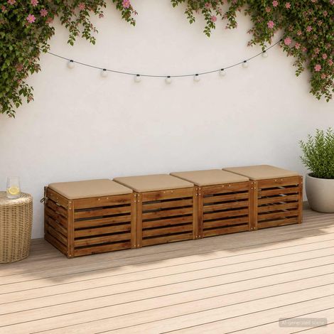 vidaXL 4-Piece Seat Cushions SOEST 4 pcs 100% Polyester Sand (1/5)