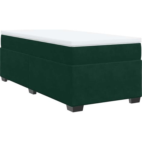 Maison Exclusive - Boxspringbett mit Matratze Dunkelgrün 90x190 c