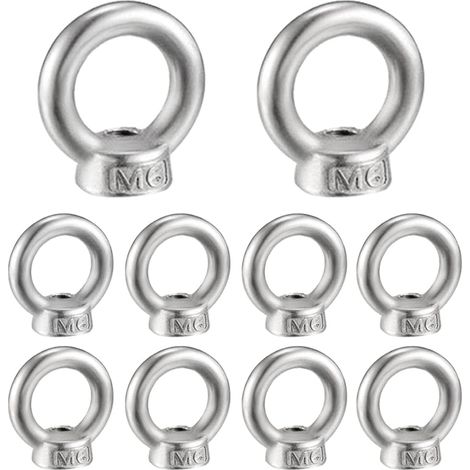 Tuerca de anillo de acero inoxidable M6 - Rosca - Tuerca de ojo de elevación - Accesorios de elevación (1/5)