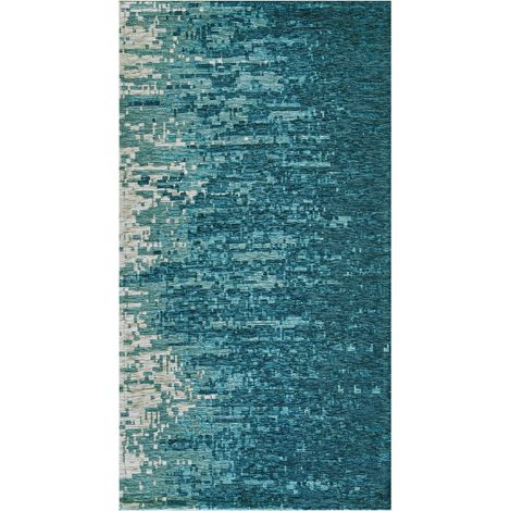 Tappeto moderno multiuso lavabile Made in Italy Tamigi Jeans