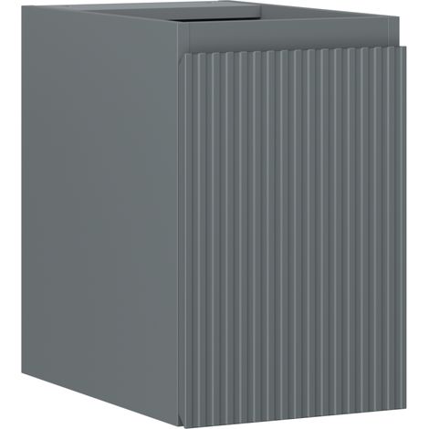 Mexen Rivel Badezimmerschrank 30 cm, 1 Tür, gerillt, Graphit matt - 91A21-03047-1-BF66 (1/5)