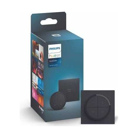 Philips Hue Interruttore Tap Dial Smart, Alimentazione a Batteria, Nero