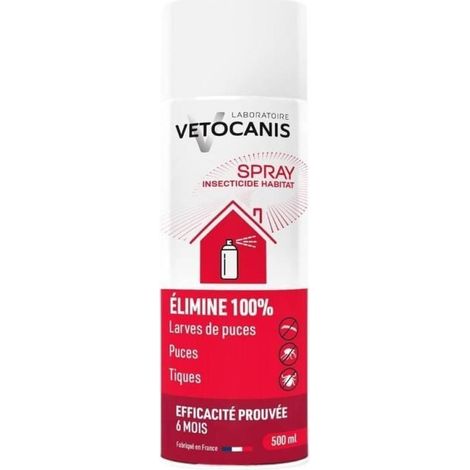 Spray anti-parasitaires - VETOCANIS - Anti-Puces, Anti-Tiques pour Habitat (1/5)