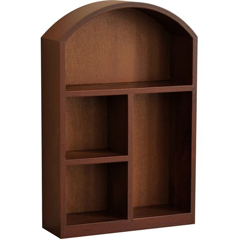 Armoire murale vintage en bois (sans portes), un meuble décoratif adapté aux chambres, salles de bains et cuisines. (1/4)