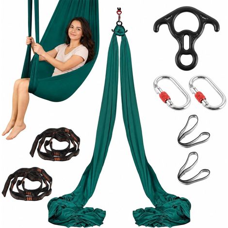 Kit de ressorts de suspension 2 pièces, ressorts métalliques 70 x 42 mm avec anneaux de liaison, anneaux rotatifs, chevilles et vis, accessoires pour fauteuil suspendu, balancelle de jardin et terrass (1/4)