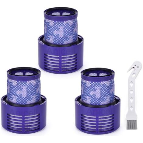 Lot de 3 filtres de remplacement pour aspirateur Dyson V10 – Lavables et réutilisables – Filtration optimale – Compatible avec modèles V10 Absolute, V10 Animal - 969082-01 (1/5)
