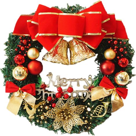 Guirlande De Noël - En Plastique - Pour Fenêtre Et Décoration Intérieure - Diamètre 30 Cm - 1 Pièce (1/4)