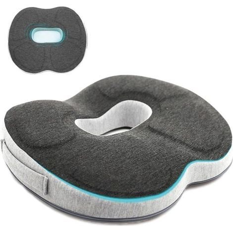Coussin orthopédique anti-escarres en forme de donut - Soulage efficacement les hémorroïdes, les douleurs de la prostate,(Gris) (1/5)