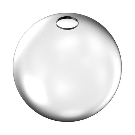Rosone Contemporaneo Rubber Metallo Bianco Piccolo