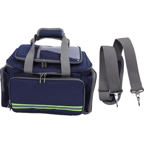 Wasserdichte Notfall-Werkzeugtasche aus Oxford-Gewebe, vielseitige Aufbewahrungstasche mit mehreren Fächern und Reißverschlüssen, marineblau (1/5)