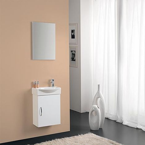 Kit meuble lave-mains Mini 42 couleur: blanc brillant (1/5)