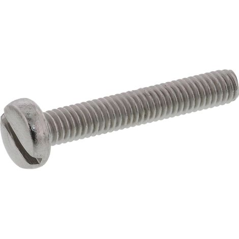 Vis à métaux RS PRO M2.5 à tête Cylindrique fendue en Acier Inoxydable, 16mm ( Prix pour Sachet de 100 )
