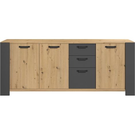 Parisot Buffet Loft Grau Ombre im modernen Industrie-Stil (1/5)