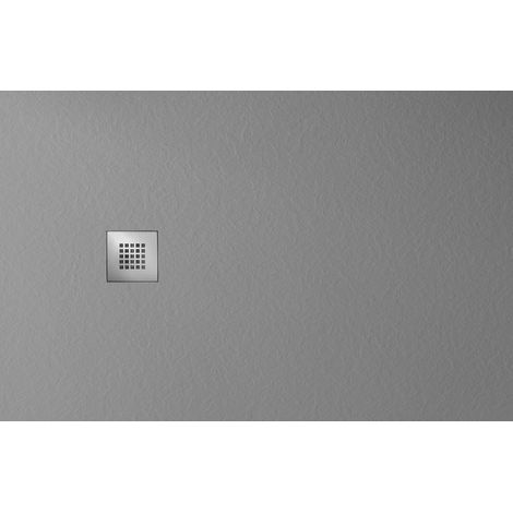 Receveur de douche en marbre de culture MITIA 140x90cm, gris (1/4)