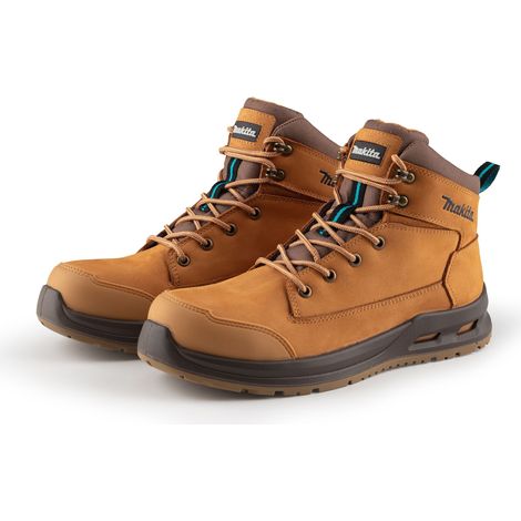 Makita Kyoto Tan Safety Work Boot Size 8 Slip Full Grain Leather MK403M-TAN-8 (1/5)