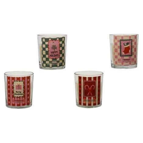 Candele Profumate Natalizie- Assortite 8,4x8,4xh10,2 cm - Fragranze Varie