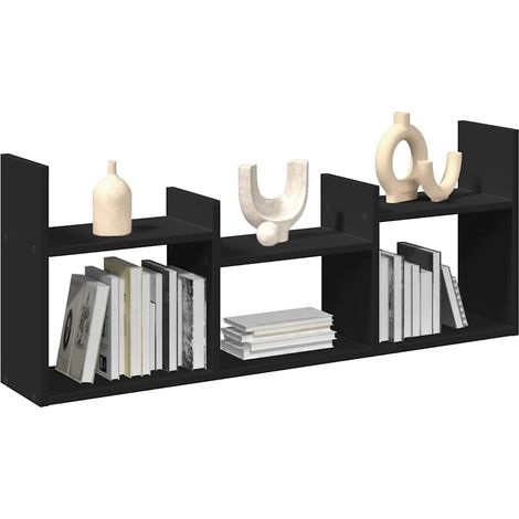 Wandschrank 100x18x40 cm Schwarz Holzwerkstoff