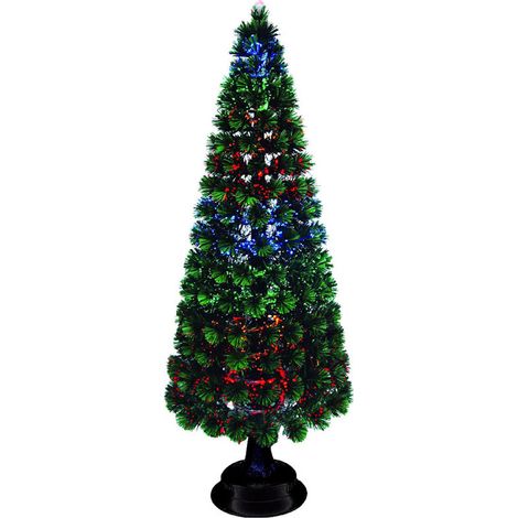 Árbol de Navidad Led Fibra Óptica en Azul y Rojo con Efectos 150 cm
