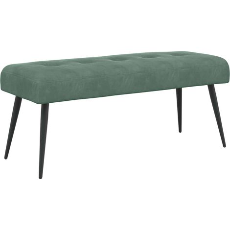 Bench with Button Tufted Sea Green 110 x 40 x 46 cm Velvet vidaXL